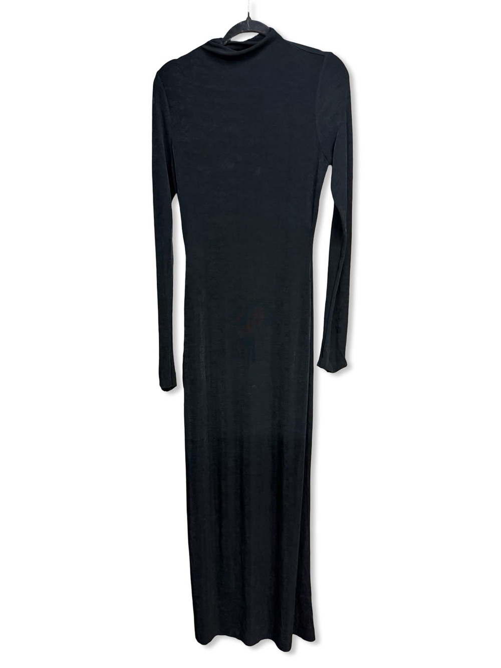 SER.O.YA Kim Maxi Dress Black Long-Sleeve Turtleneck gown Seroya Revolve L - Picture 4 of 9